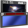 The Heir Single 2.0 | Shade 11 Blue Auto Darkening Welding Lens | 20A TIG Rating - No Flashing | 2" X 4.25" X 0.2" | Blue Welding Lens - TrueColor Puddle | Ridge Products Royal Series 2.0