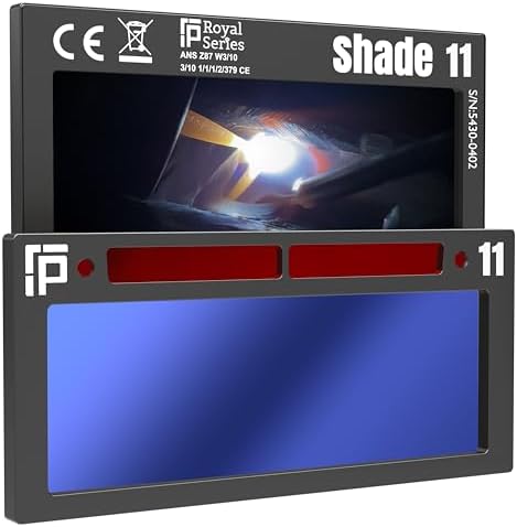 The Heir Single 2.0 | Shade 11 Blue Auto Darkening Welding Lens | 20A TIG Rating - No Flashing | 2" X 4.25" X 0.2" | Blue Welding Lens - TrueColor Puddle | Ridge Products Royal Series 2.0