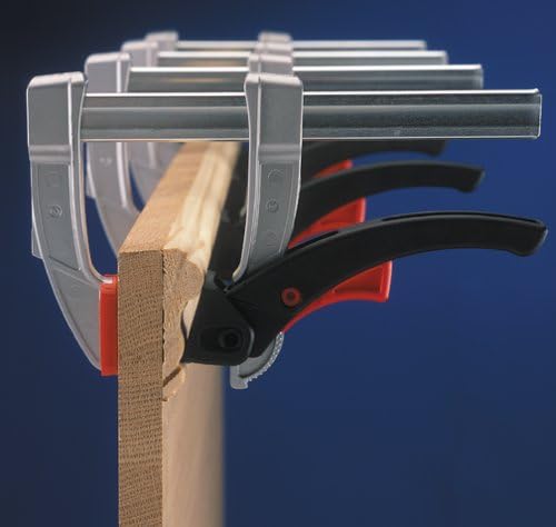 BESSEY KliKlamp Series Ratchet Action Lever Clamp - 12-Inch -KLI3.008 - Fast Action, Heavy Duty Clamps for Woodworking, Carpentry, & Cabinetry - Professional Grade for DIY and Home Improvement