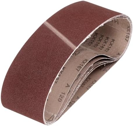 HARFINGTON 6 x 48 Inch Sanding Belts, 6 Pcs 120 Grits Aluminum Oxide