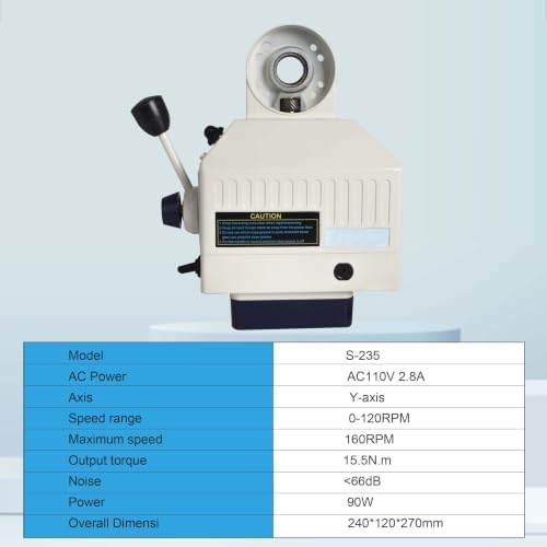 RATTMMOTOR BJS-235 Power Feed 650 in-lb Torque, 0-210RPM (X-Axis)