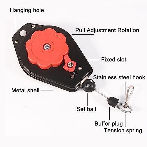 1pcs Retractable Spring Balancer for Tools - Adjustable Tension Tool Hanging System for Assembly Line, Factory, and Workshop Use(0.6-2kg)
