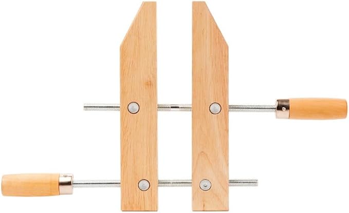 Wooden Handscrew Clamp with Stainless Steel Spindles Adjustable 6-12 Inch Clamping Range for Woodworking Projects DIY and Professional Carpentry(12inch)