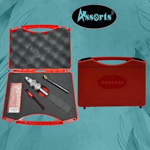 New Developed Fly Cutter with 1/2" (12.7 mm) Straight Shank & Indexable Boring Bar – Includes 10 PCS DCMT 11T304 Inserts,Plastic Case | Perfect for Facing & Boring | Watch Video for Details