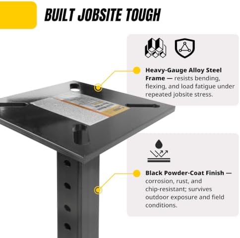 MaxxHaul Hitch Mount Vise Plate Holder Heavy‑Duty 2 Inch Receiver Workbench Mount Portable Vise and Tool Platform for Trucks SUVs and RVs Alloy Steel Construction (80356)