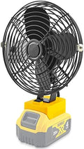 Portable Outdoor Sleek Jobsite Cordless Fan Compatible with DeWalt, Bucket Indoor Fans Operated Powered by DeWalt 20V Max Battery, Blow Heat and Cooling at Work,Tool Only