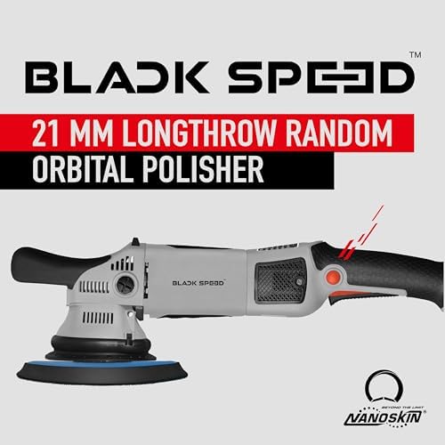 Nanoskin Black Speed Orbital Polisher for Paint Correction, 21mm