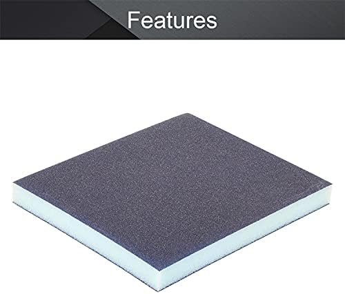 Utoolmart Sanding Sponge Sanding Blocks, 180 Grit Wet Dry Sandpaper Sponge, Washable and Reusable Sand Sponge Kit, for Kitchen Cookware Cleaning and Rust Removal of Rusted Metal, Blue, 4 Pcs