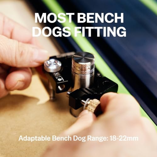 HONGDUI Hooked On Wood 2pcs Folding Guide Rail Clamp HD30-GD7N Bench Dog Flip Clamps Fit for 20mm Bench Dogs Folding Rail Clip For MFT System - 2 Pack