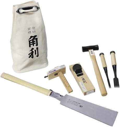KAKURI Japanese Woodworking Hand Tool Set, Traditional Carpentry Tool Kit