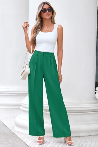 FUNYYZO Wide Leg Dress Pants for Women Work Slacks Business Casual Outfits
