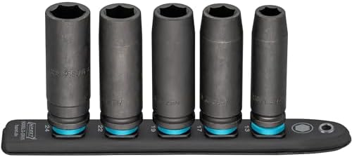 HAZET Smart-Rail 900Slg-SR/5 | Magnetic Base with 5 Slots, Drive: Square 12.5 mm (1/2 Inch), Output: External Hexagonal | Flexible Plastic Socket Strip for Socket Spanner
