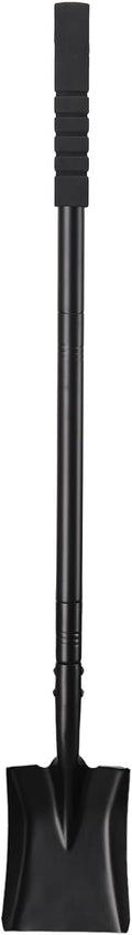 Small Square Shovel 43.3Inches Small Shovel with Metal Handle Garden Tool for Camping Farming Gardening Digging, Black