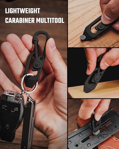 KeyUnity Titanium Carabiner Keychain Multitool Tool