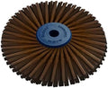 Dedeco Sunburst Radial Bristle Discs 4" x 1/2" Angled - Brown 36 Grit (Ultra-Coarse) - Aluminum Oxide (TA Series) for Polishing & Finishing