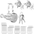3 Pack Mailbox Locks with Keys Replacement, Mailbox Lock Replacement for L-1172C Mail Box Lock and Key, Nickel Finish