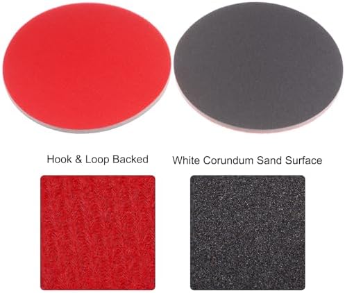uxcell 12pcs 600 Grit Sanding Sponge 6 Inch Hook and Loop Sponge Sanding Disc Wet/Dry for Car Wood Drywall Metal
