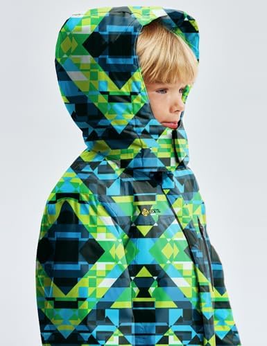 GEMYSE Boy's Waterproof Ski Snow Jacket Fleece Kids Winter Coat with Hood