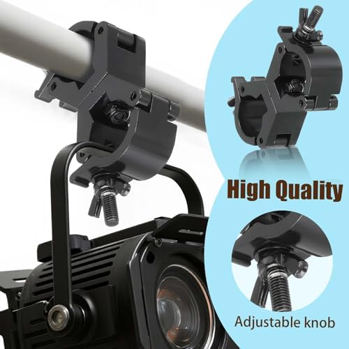 30-35mm (1.18-1.38") Swivel Truss Clamps (4-Pack), Aluminum O-Clamps for DJ Lights & Stage Rigging