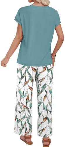 WIHOLL Two Piece Sets for Women Summer Spring Outfits Lounge Sets Beach Vacation Clothes Airport Travel Matching Clothing