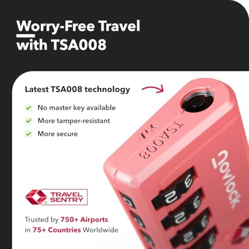 TSA Approved Luggage Locks, Travel Locks with Inspection Indicator