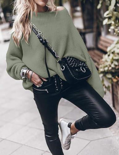 Womens Oversized Sweaters Loose Solid Casual Long Sleeve Mock Neck Knitted Jumper Tops