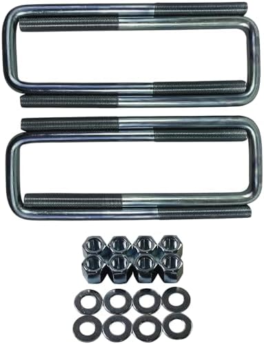 BST BSSP Square U-Bolts for 3" Wide Leaf Spring 8.75" Long 9/16" Dia for 2004-2018 Ford F150 w/Hardware