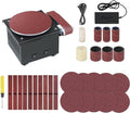 Grinder，Mini Bench Belt and Disc Sander Sanding Roller Electric Edge Sharpener 7 Variable Speed 10 Sanding Discs/Belts DIY Benchtop Sanding Polishing Grinding Machine for Wood Metal Acrylic