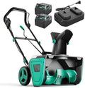 Garvee 20" Electric Snow Blower Cordless - Brushless Motor 23FT Throwing Distance, 180° Rotating Chute Walkways Driveways Snow Thrower Blaster Dual LED Lights(with 2 * 4.0Ah Batteries)