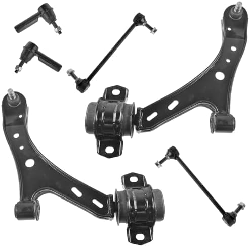 TRQ Front Steering & Suspension Kit Control Arm with Ball Joint Sway Bar