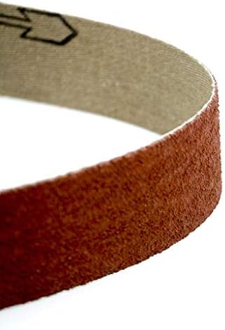 Benchmark Abrasives 1 x 30 Inch Sanding Belts with Ceramic Grains Sand Paper for Metal Grinding, Sanding Knife Polishing, Surface Blending Sander Paper Belt for Woodworking (10 Pack), 80 Grit