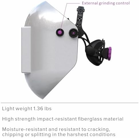 Tefuawe 4 1/2" x 5 1/4" Fibreglass Pipeliner Welding Hood, Gold True Color Auto Darkening Welding Lens, Extra Large Viewing Area 3.93" x 3.66", 5-9/9-13 Variable shades, Optical class 1/1/1/1
