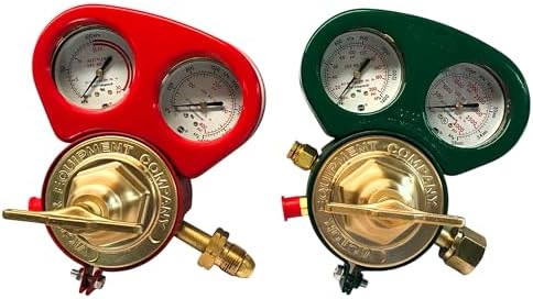Victor Heavy Duty Oxygen & Acetylene Regulator Set with Metal Gauge Guards – SR450D-540 (0781-0527) & SR460A-510 (0781-0584) – Single Stage Industrial Regulators