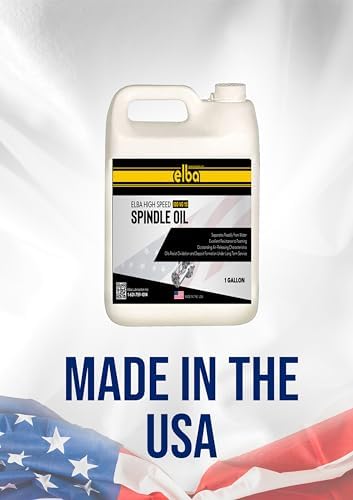 Elba High Speed Spindle Oil 10 | ISO VG 10 | Premium Ultra Clean Spindle Lubricant for CNC Machining Tools | 1 Gallon | Made in USA