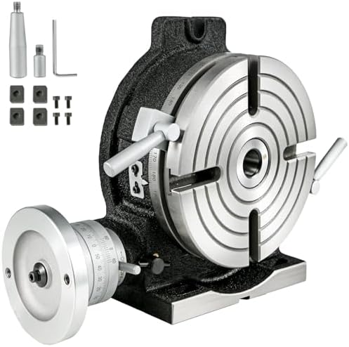 Rotary Table Horizontal Vertical Dividing Plates for Milling Machine Rotary Table Milling Machine Tools (8 IN+4Slot)