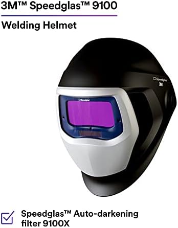 3M Speedglas Welding Helmet 9100 06-0100-20SW, with Auto Darkening Lens ADF 9100X