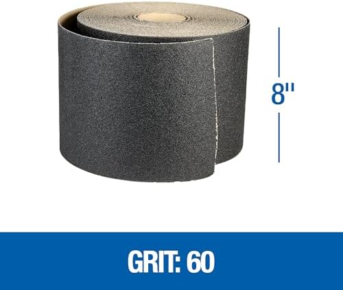 Mercer Industries 400060 Silicon Carbide Floor Sanding Roll, 8" x 50 yd, Grit 60F