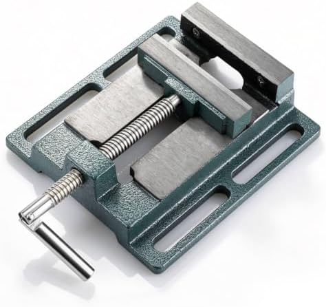Drill Press Vise, 6" Heavy Duty Cast Iron Opening Size Milling Vice Holder Bench Clamp Woodworking Clamping Vise Machine Bench Top Mount