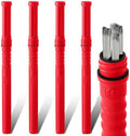 Tandefio 4 Pcs Welding Rod Storage Tube 40 Inch Tig Rod Storage Canisters Welding Electrode Holder Airproof Waterproof Container(Red)