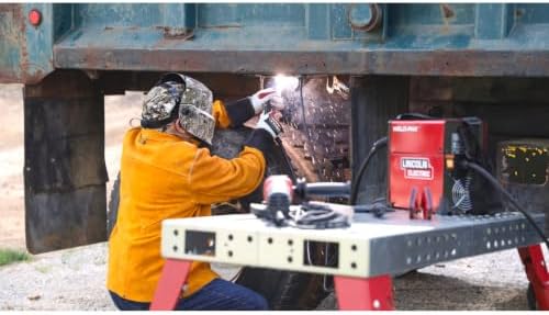 Lincoln Electric Weld-Pak 90i MIG MIG/Flux-Cored Wire Feeder Welder and Patriot Auto Darkening, Variable Shade Welding Helmet Combo Pack, K5387-10