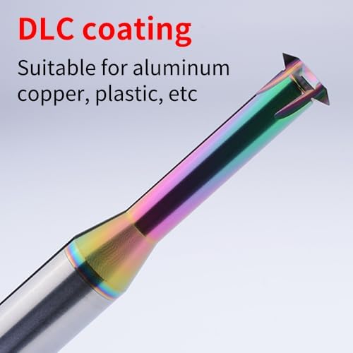 Metric Carbide Thread Milling Cutters for Aluminum 5pcs D6.0×Picth0.5-1.25