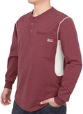 BOCOMAL FR Shirts for Summer Breathable Vented Mesh Flame Resistant Henley