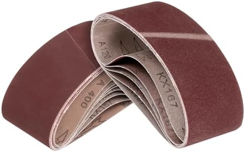 15 Pcs Sanding Belt, 4 x 21 Inch 80/120/150/240/400 Grit