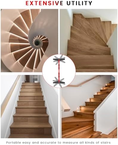 TANYO Stair Tread Template Tool, 8" to 60"Jig, Adjustable for Measuring