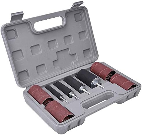 Drum Sanding, Sanding Drum Sleeve Kit Spindle Sander Metal Wood Polishing Tool, Woodworking Abrasive Sleeve Kit Drum Sander for Woodworking