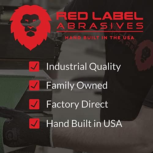 Red Label Abrasives 6 Inch 2000 Grit High Performance Hook and Loop Wet/Dry Auto Body Film Sanding Discs, 50 Pack