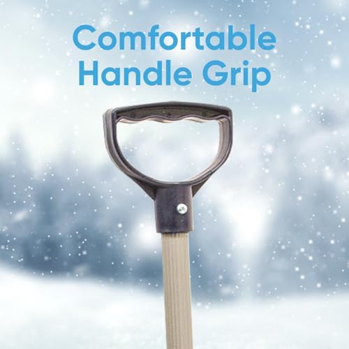 Superio Kids Snow Shovel, 32-Inch Lightweight Trunk Shovel with 12” Poly Blade & D-Grip, Blue, 2 Pack
