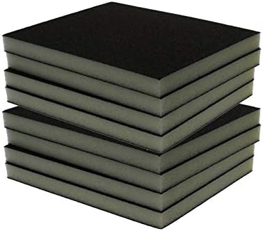 Utoolmart Sanding Sponge Sanding Blocks, 100 Grit Wet Dry Sandpaper Sponge, Washable and Reusable Sand Sponge Kit, for Kitchen Cookware Cleaning and Rust Removal of Rusted Metal, Grey, 8 Pcs