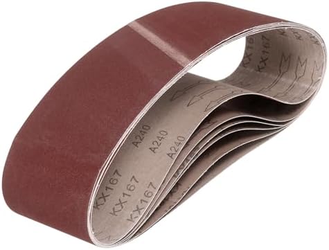 HARFINGTON 4 x 36 Inch Sanding Belts, 10 Pcs 240 Grits Aluminum Oxide