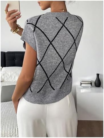 SOLY HUX Women's Short Sleeve Business Casual Sweater